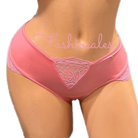 Victorias Secret Very Sexy Smooth Satin Micro Lace Insert cheeky panty pink - Picture 3 of 10